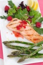 Grilled Raspberry Salmon Royalty Free Stock Photo