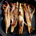 Grilled red chicory radicchio freshly cooked Royalty Free Stock Photo