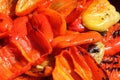 Grilled red pepper. background Royalty Free Stock Photo