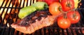 Grilled Ribs with Bell Pepper and tomato Royalty Free Stock Photo