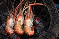 Grilled river shrimp