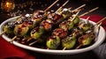 grilled roasted brussel sprouts