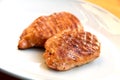 Grilled-roasted schnitzel of turkey meat Royalty Free Stock Photo