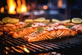 Grilled Salmon in a close-up shot, macro shot - made with generative AI tools