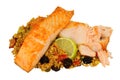 Grilled Salmon And Couscous Royalty Free Stock Photo