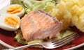 Grilled salmon dinner Royalty Free Stock Photo