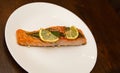 Grilled Salmon Dinner Royalty Free Stock Photo