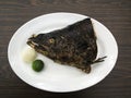 Grilled salmon head Royalty Free Stock Photo