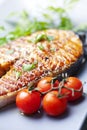 Grilled salmon steak Royalty Free Stock Photo