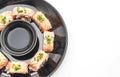 grilled salmon sushi roll - japanese food style Royalty Free Stock Photo