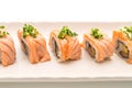 grilled salmon sushi roll - japanese food style Royalty Free Stock Photo