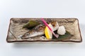 Grilled Sanma with Salt Royalty Free Stock Photo