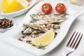 Grilled sardine fish Royalty Free Stock Photo