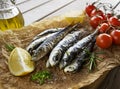 Grilled Sardines with herbs and lemon