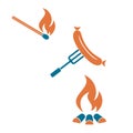 Grilled sausager icon