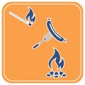 Grilled sausager icon