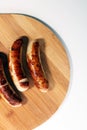 Grilled sausages or home made pork Sausages Royalty Free Stock Photo