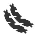 Grilled sausages Icon Royalty Free Stock Photo