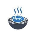 Grilled Sausages Icon Royalty Free Stock Photo