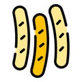 Grilled sausages icon vector flat Royalty Free Stock Photo