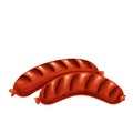 Grilled Sausages illustration, bbq food