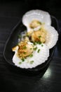 Grilled scallop hotate with shell Royalty Free Stock Photo