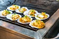 grilled scallop or shell with butter and garlic Royalty Free Stock Photo