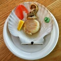 Grilled scallop in the shell Royalty Free Stock Photo