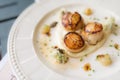 Grilled scallops