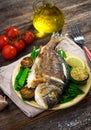 Grilled sea bream fish Royalty Free Stock Photo