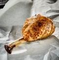 Grilled seasoned spicy chicken leg or drumstick