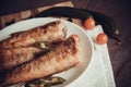 Grilled shad with tomato Royalty Free Stock Photo