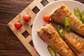 Grilled shad with tomato Royalty Free Stock Photo