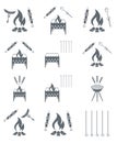Grilled shashlik kebab icon Royalty Free Stock Photo