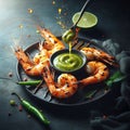 Grilled shrimp with seafood sauce 04