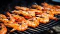 Grilled Shrimp, Seafood, Seafood, Barbecue Grill, Grilled, Prawn. AI Generative Royalty Free Stock Photo