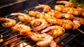 Grilled Shrimp, Seafood, Seafood, Barbecue Grill, Grilled, Prawn. AI Generative Royalty Free Stock Photo