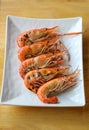 Grilled shrimp Royalty Free Stock Photo