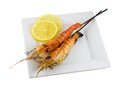 Grilled Shrimps Royalty Free Stock Photo