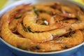 Grilled Shrimps Served on a Plate