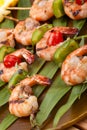 Grilled shrimps, tropical Royalty Free Stock Photo