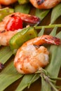 Grilled shrimps, tropical