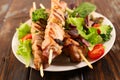 Grilled skewer meat