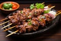 Grilled Skewered Meat Dish Royalty Free Stock Photo