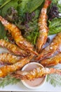 Grilled Skewered Shrimps