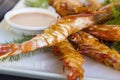 Grilled Skewered Shrimps