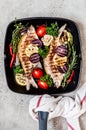 Grilled Breams with Veggies and Herbs