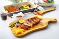 Grilled Sparerib with various vegetables Royalty Free Stock Photo