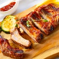 Grilled Sparerib with various vegetables