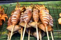 Grilled splendid squids that are sold as street food